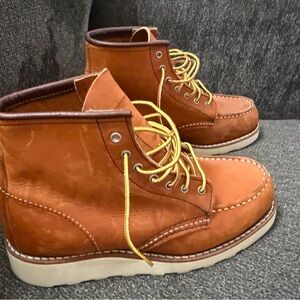 Red Wing Shoes Ankle Boots - Brown Leather with Yellow Laces